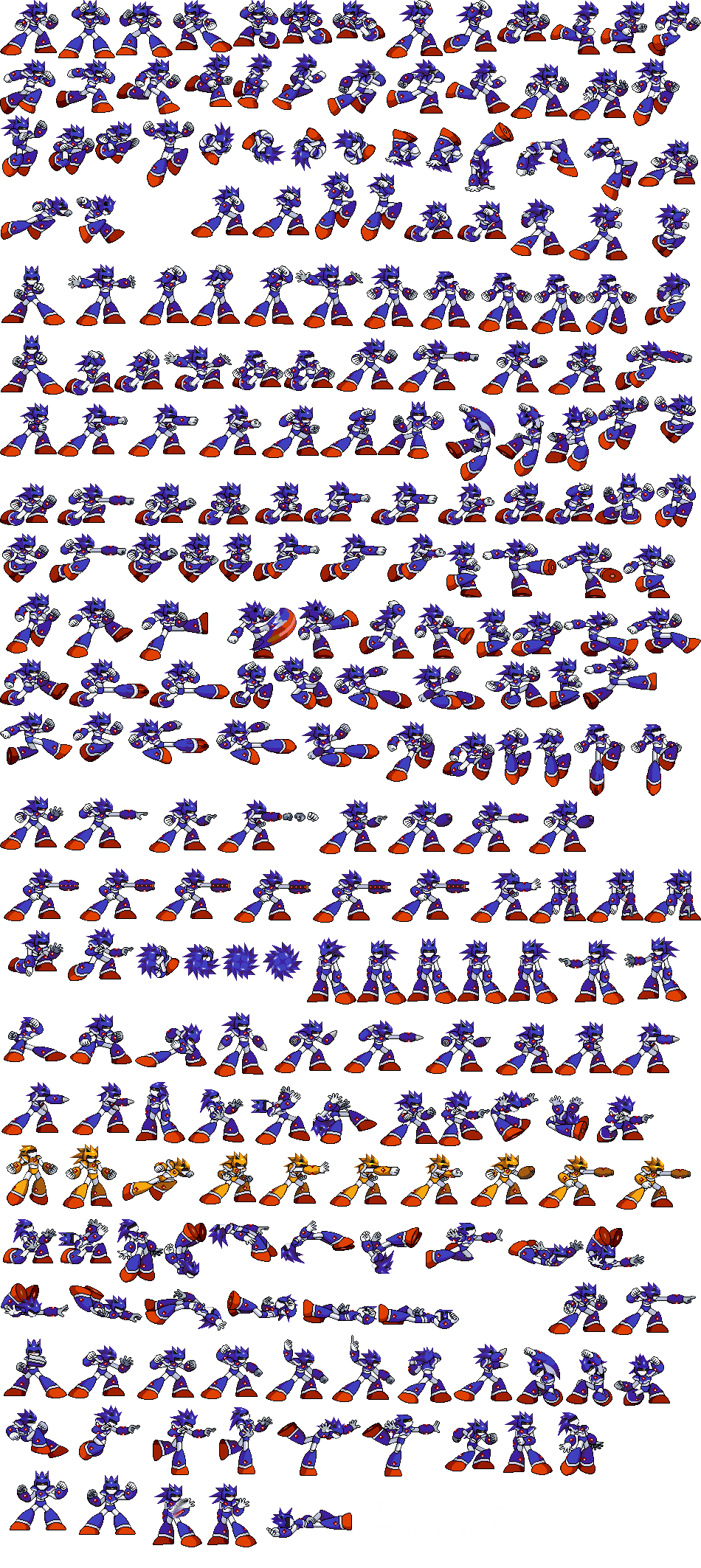 Mecha Sonic Sprites Sheet (My version) (Read D.) by JH-Production on  DeviantArt