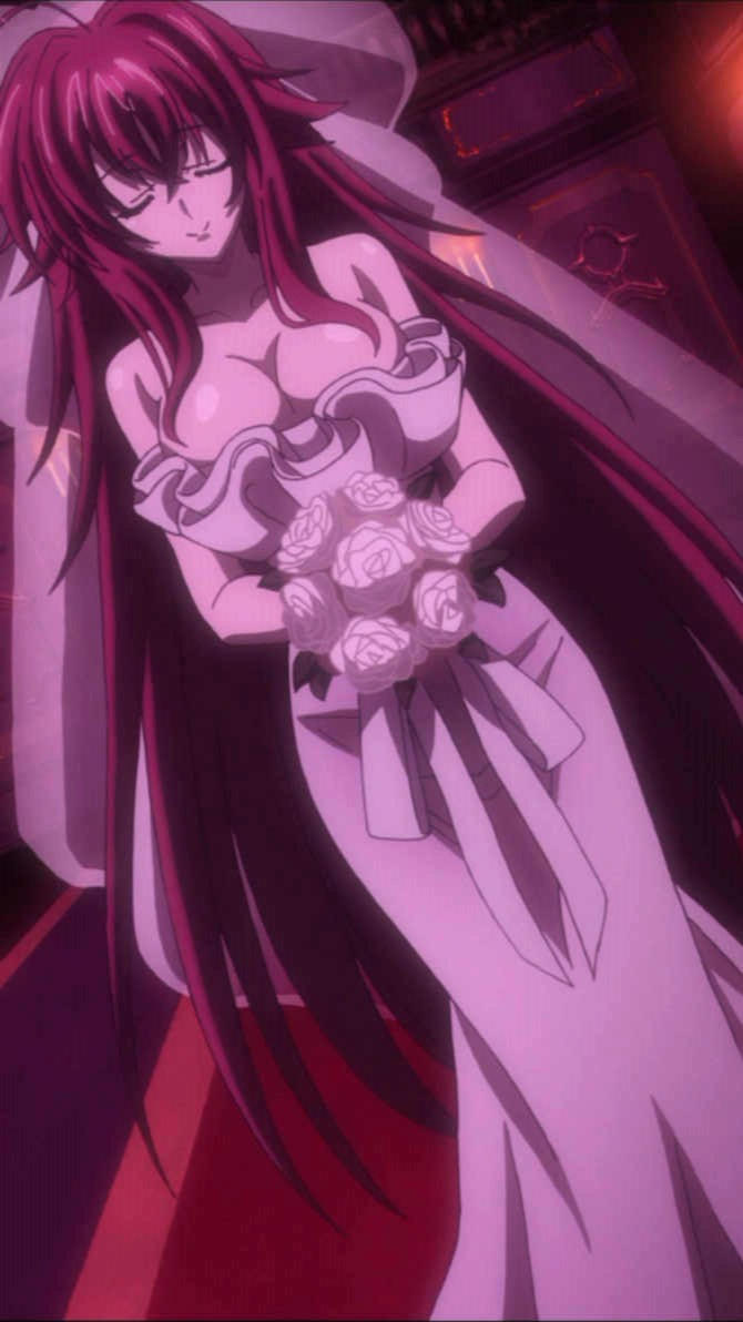 Fancy Rias Rias in a wedding dress 2 by NeonBlueBlade on DeviantArt