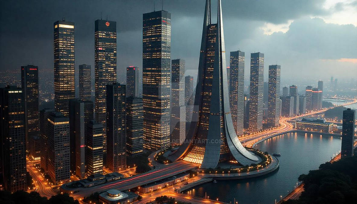 Cyberpunk City - The World Of Worlds by aljimilah on DeviantArt