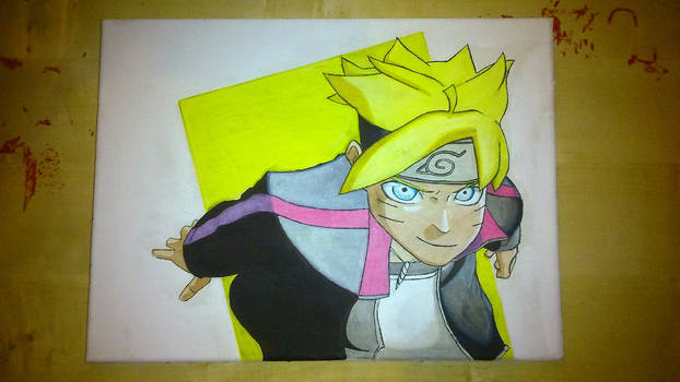 Boruto Uzumaki fanart (first ever canvas piece!)