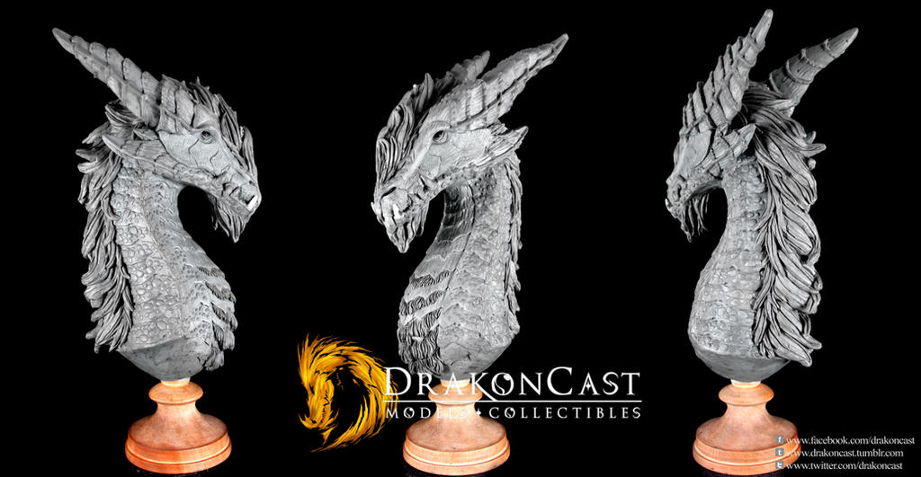 Bearded Dragon bust final sculpt by drakoncast