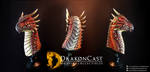 Spined Dragon bust - painted by drakoncast