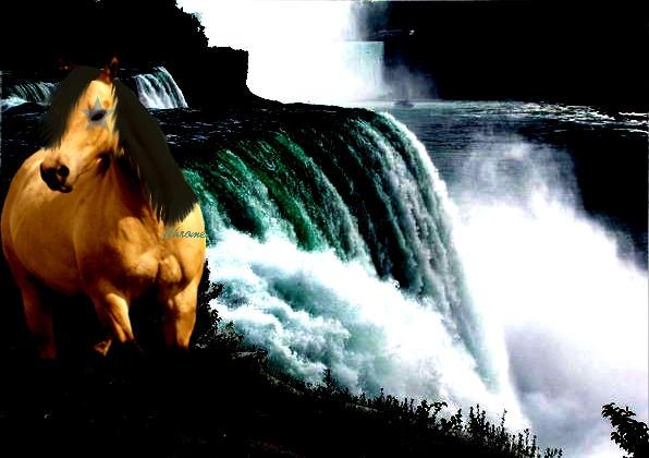 Waterfall with text by Chrome5 on DeviantArt