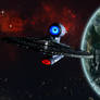 USS Tesla - leaving an uninhabited planet