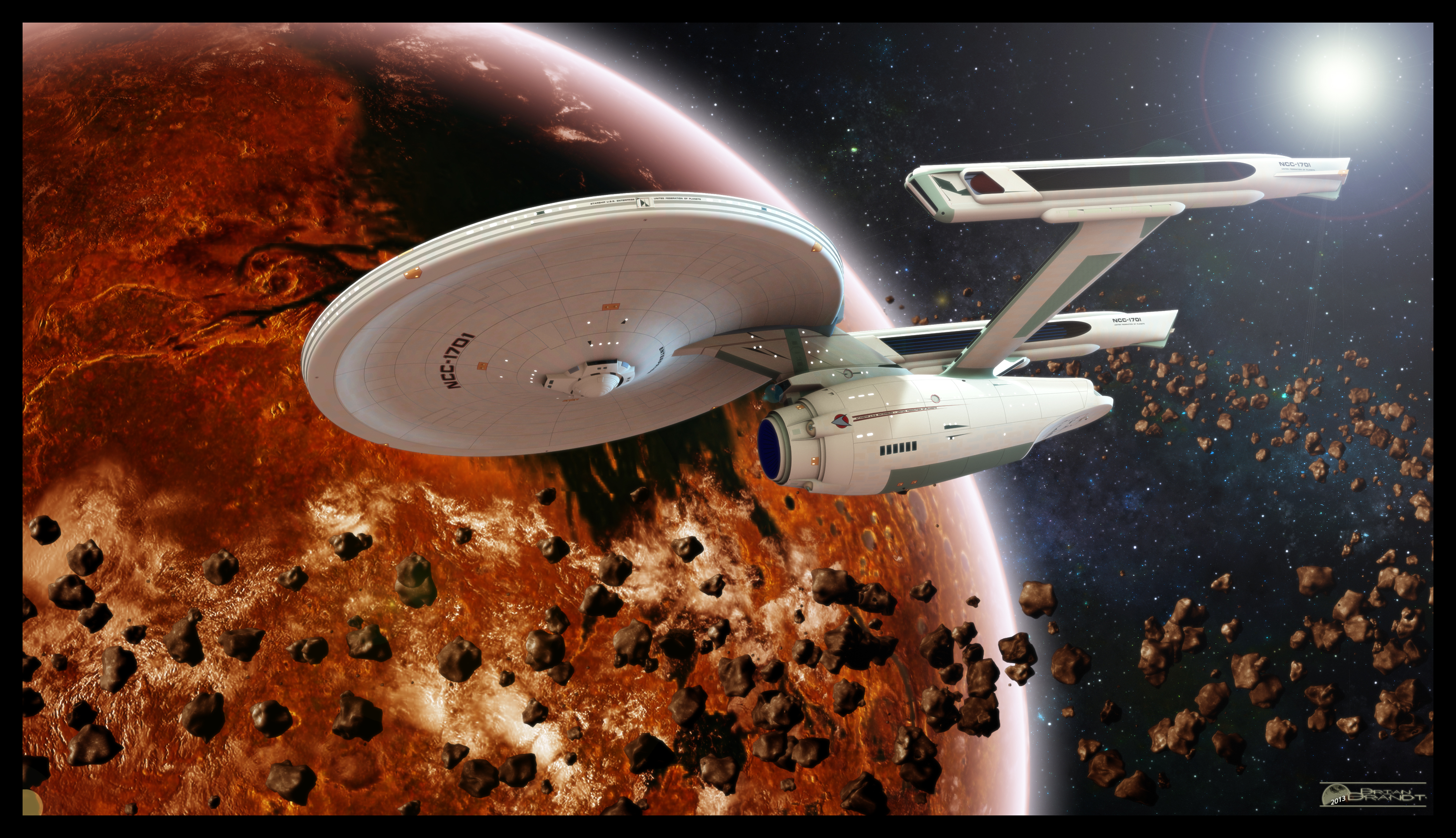 Enterprise entering orbit