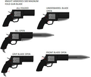 Knight Armories 500 Magnum Fold Gun Blade