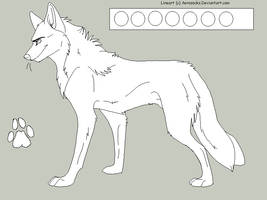 Free Male Wolf Lineart