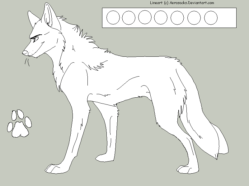 Free Male Wolf Lineart