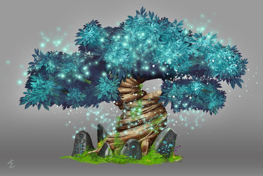 Rust Magic Tree Magic tree with stone by Envigior on DeviantArt