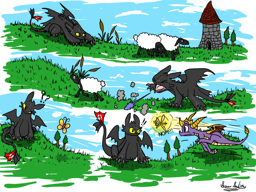 Spyro and Toothless Crossover by ScaleBound on DeviantArt