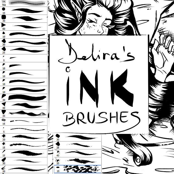Delira's ink brushes