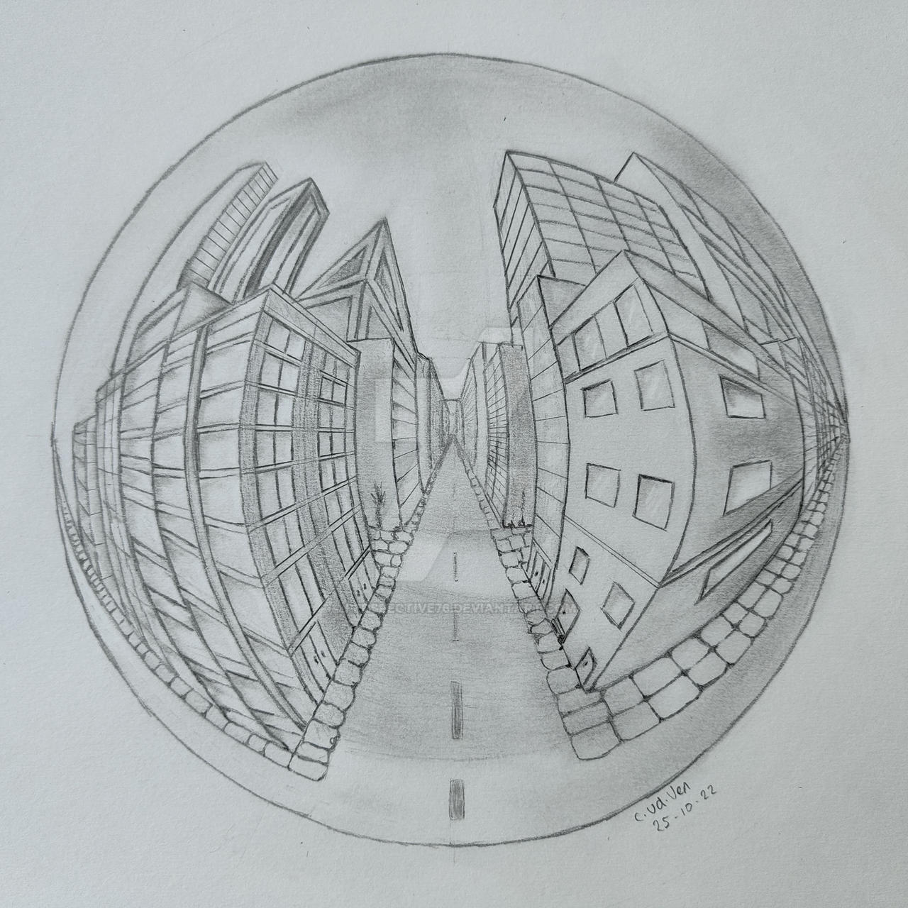 5 point perspective fisheye view. by Perspective76 on DeviantArt
