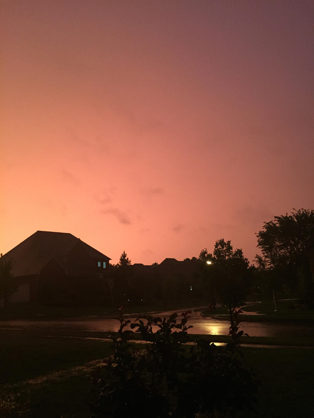 Pink Sunset after a Storm