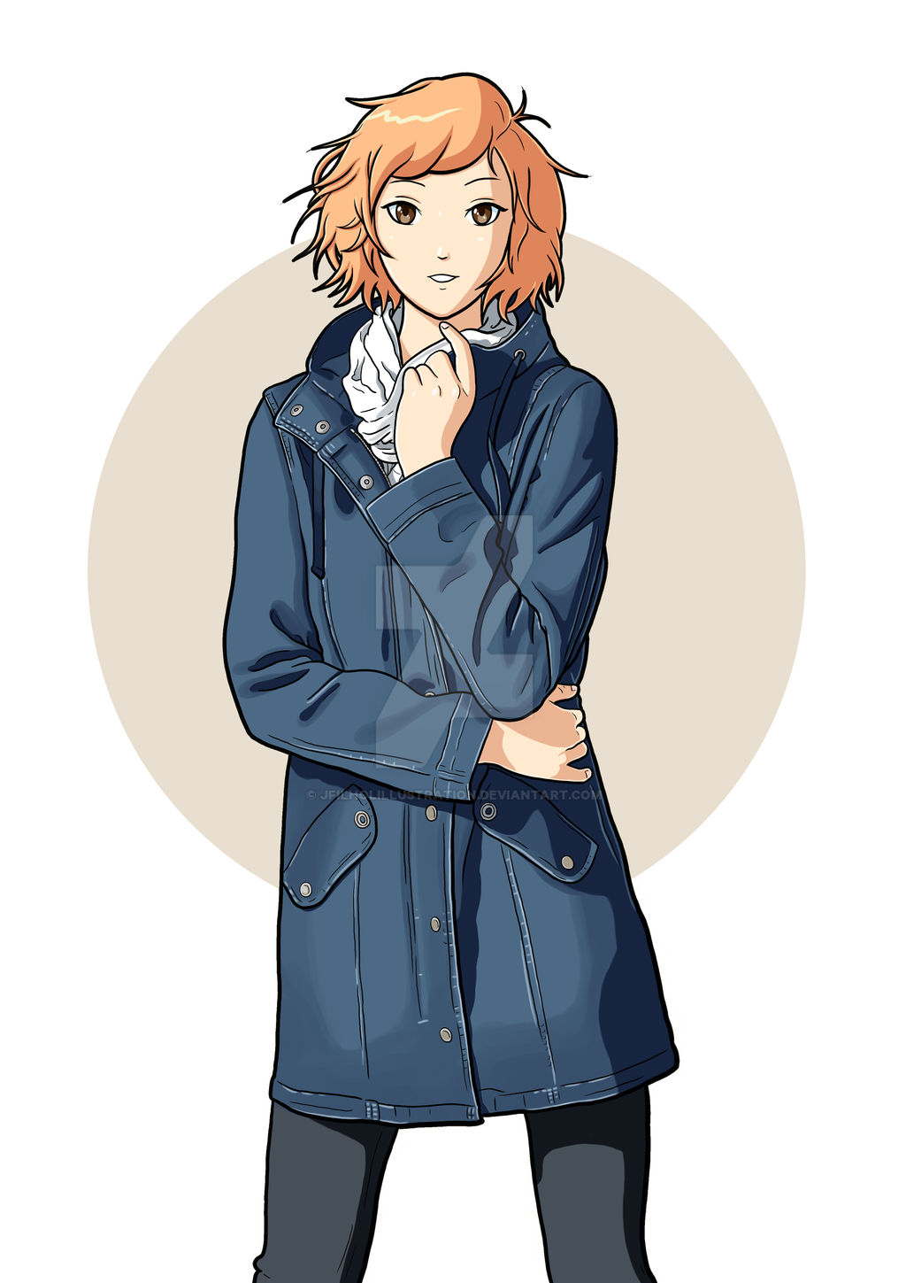 Streetwear Blue Autumn Coat by JFilholIllustration on DeviantArt