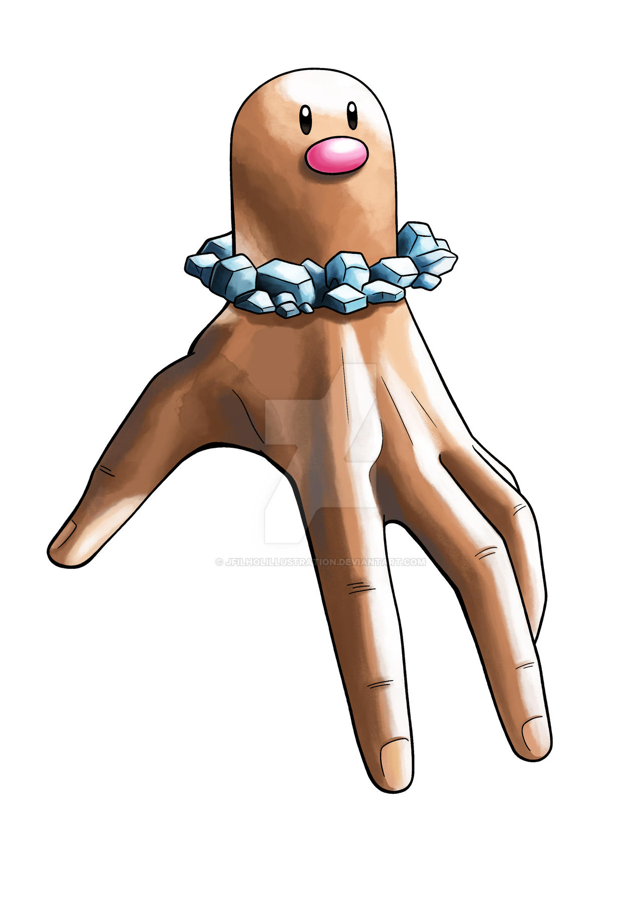 Diglett Hand by JFilholIllustration on DeviantArt