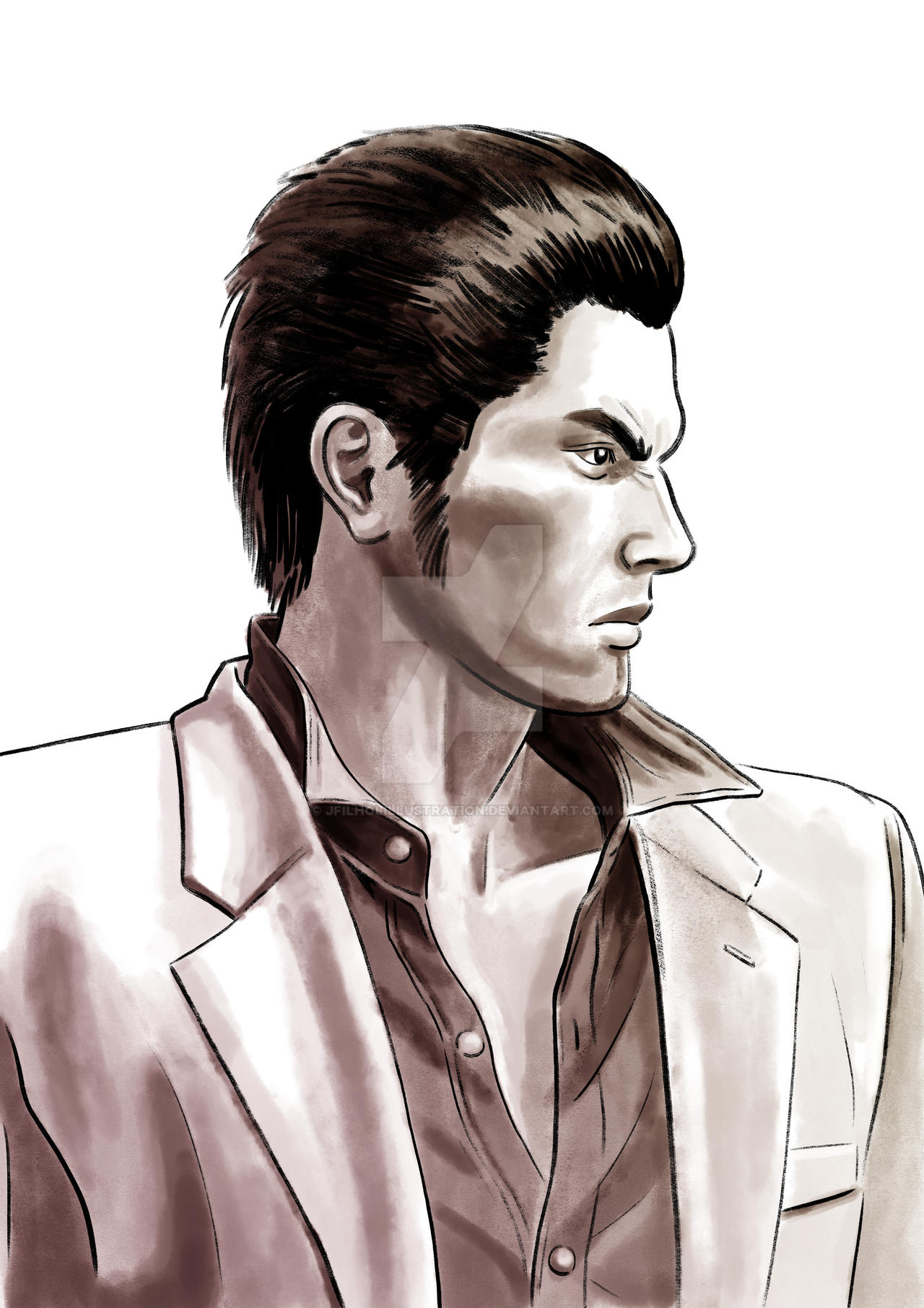 Kazuma Kiryu by JFilholIllustration on DeviantArt