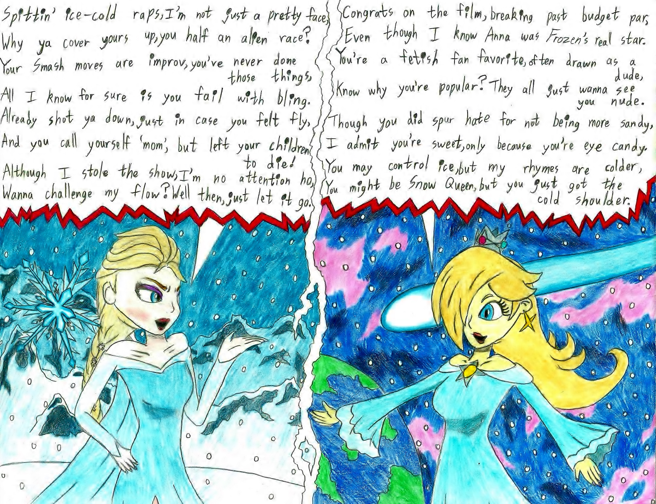 Rap Battle: Elsa vs. Rosalina