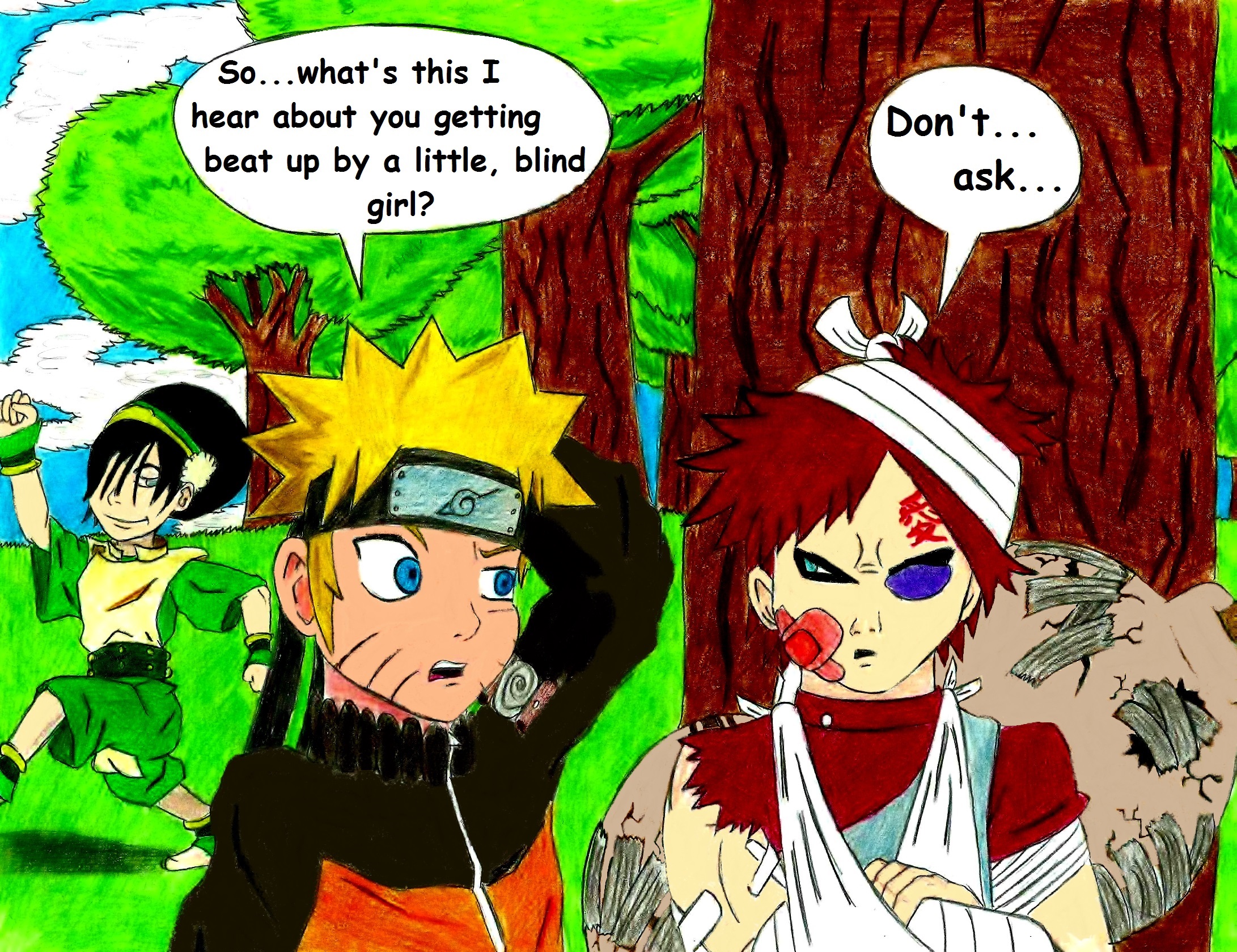 Naruto reacts to Gaara vs. Toph