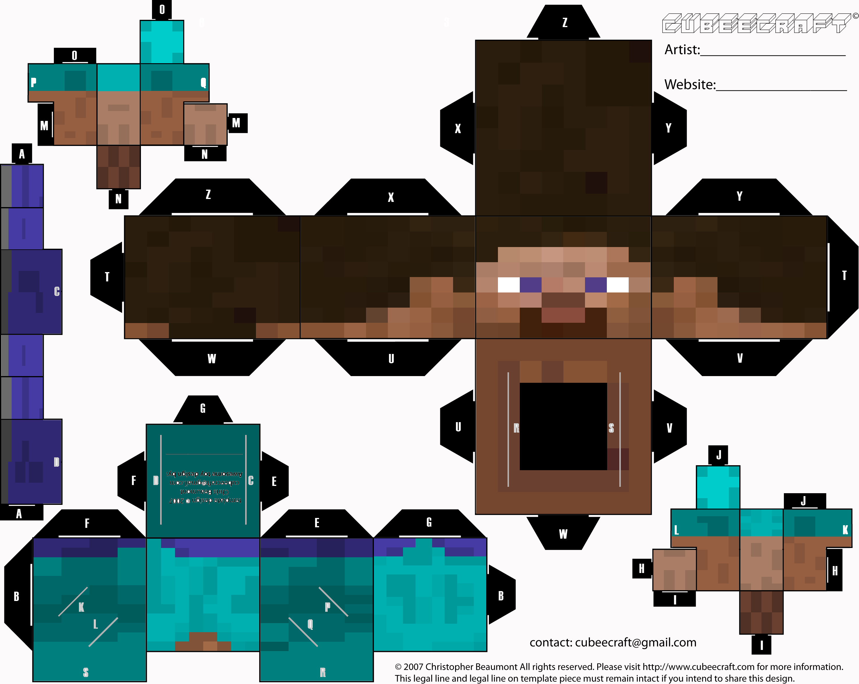 Paper Pezzy- Steve 'Minecraft' by CyberDrone on DeviantArt