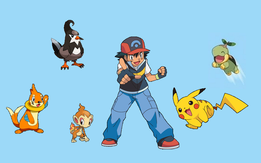 A Equipe de Ash em Sinnoh