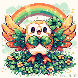 Happy St. Patrick's Day 2024 - Rowlet