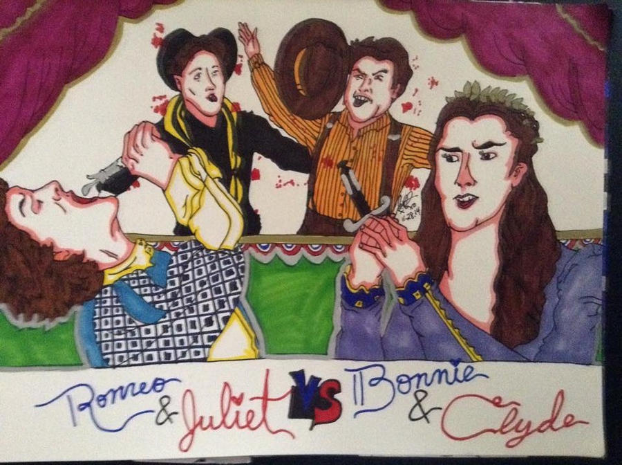 Romeo And Juliet Vs Bonnie And Clyde Romeo and Juliet VS Bonnie and Clyde ERB S4 Art by lollipopstarburst on
