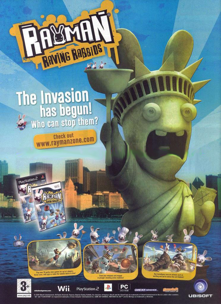 Rayman Raving Rabbids - Magazine Printout Ad by FrameRater on DeviantArt