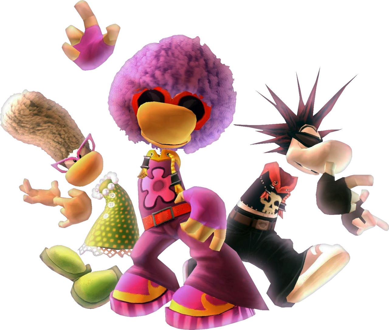 Rayman Raving Rabbids: Outfits - PNG Cutout by FrameRater on DeviantArt