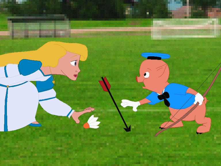 Fiddler Pig meets Princess Odette by SAMUELEPALESE on DeviantArt