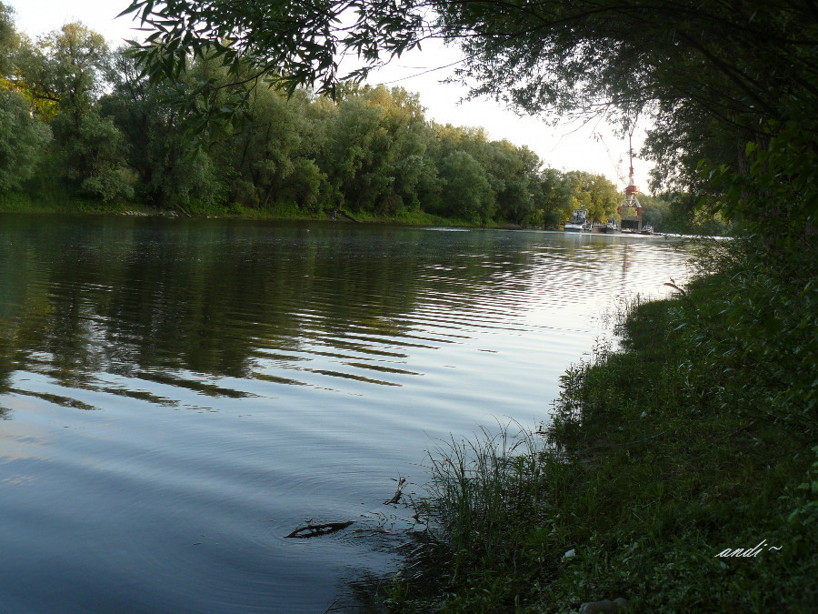 at the river