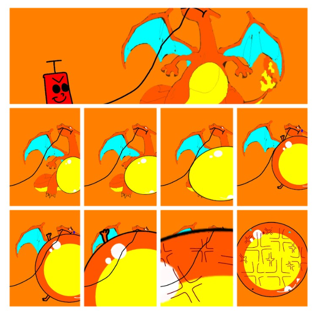 Chara Inflate Charizard Inflation Comic 1 (1/2) by KichiMarill on DeviantArt