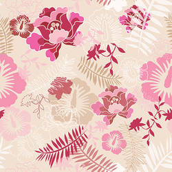 Floral Botanical 1 Pink Camel