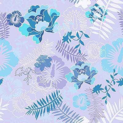 Floral Botanical 3 Blue