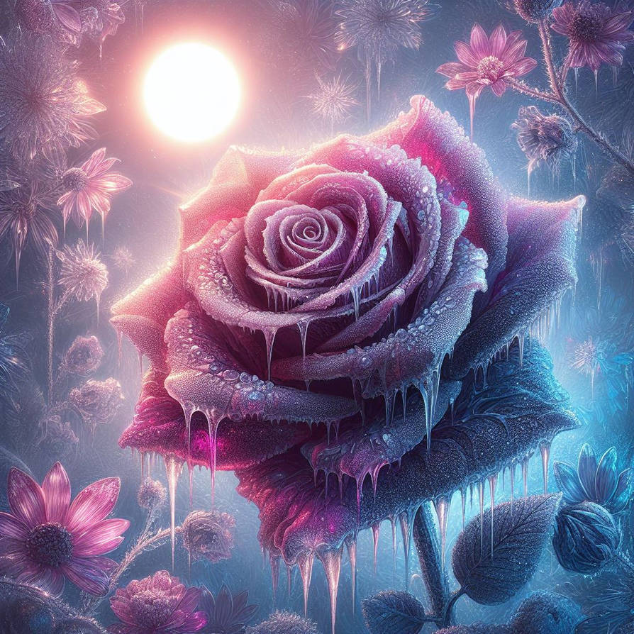 Icy Roses Background Icy rose by Pegs78 on DeviantArt