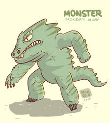 Monster Monday 008- Big fat lizard monster