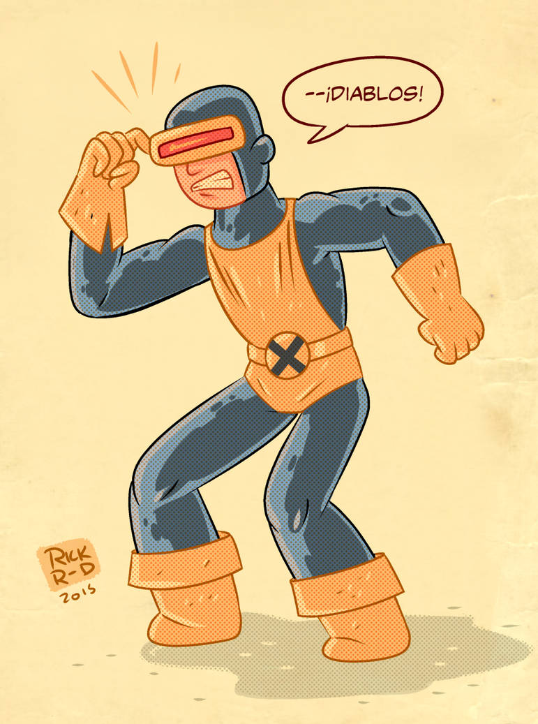 Classic cartoon 1963 X-men Cyclops by rickruizdana