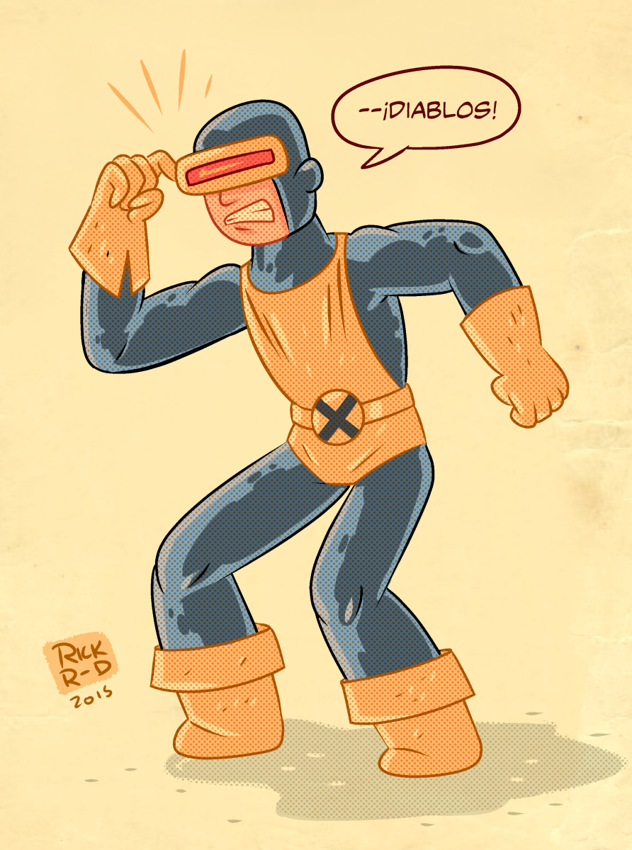 Classic cartoon 1963 X-men Cyclops by rickruizdana