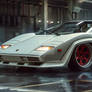 hectorlozano Bright White lamborghini Countach ver