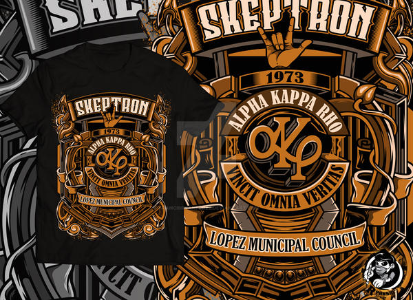 Skeptron Lettering Silver Color skeptron tshirt design by francisryanperez on DeviantArt