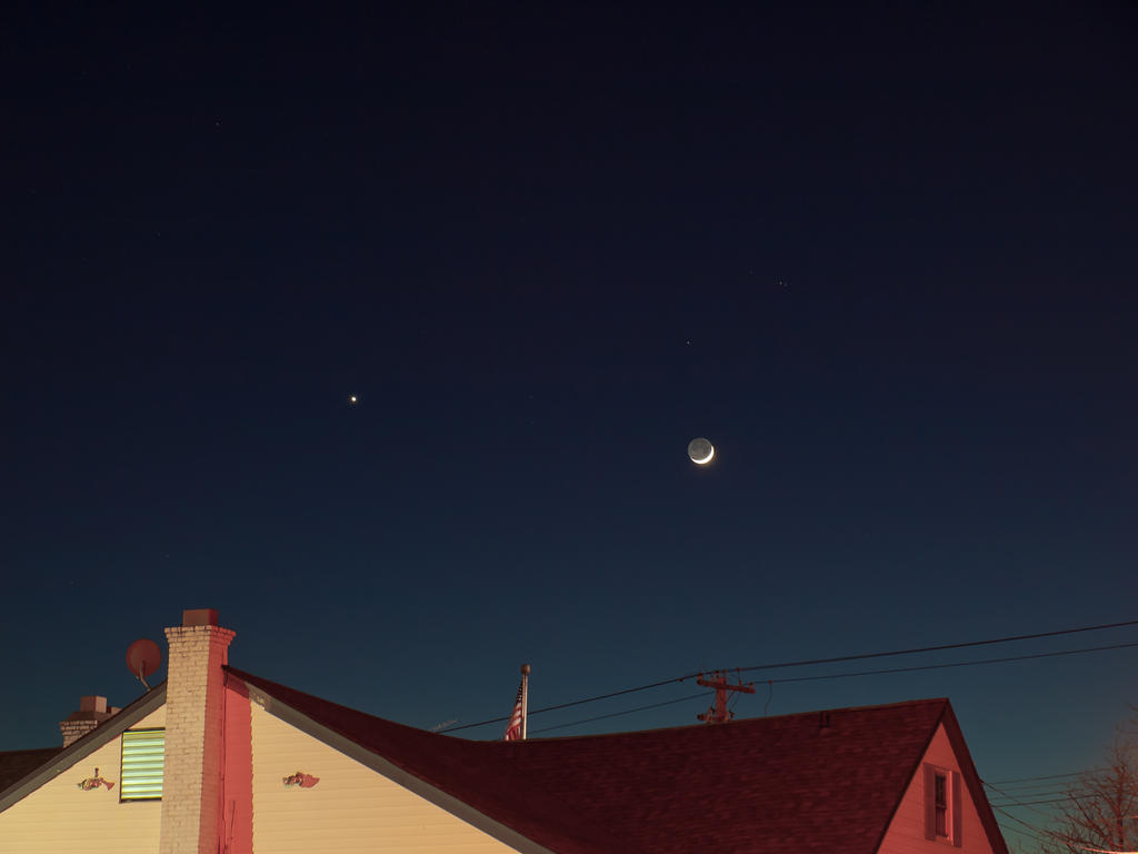 Crescent Moon and Venus