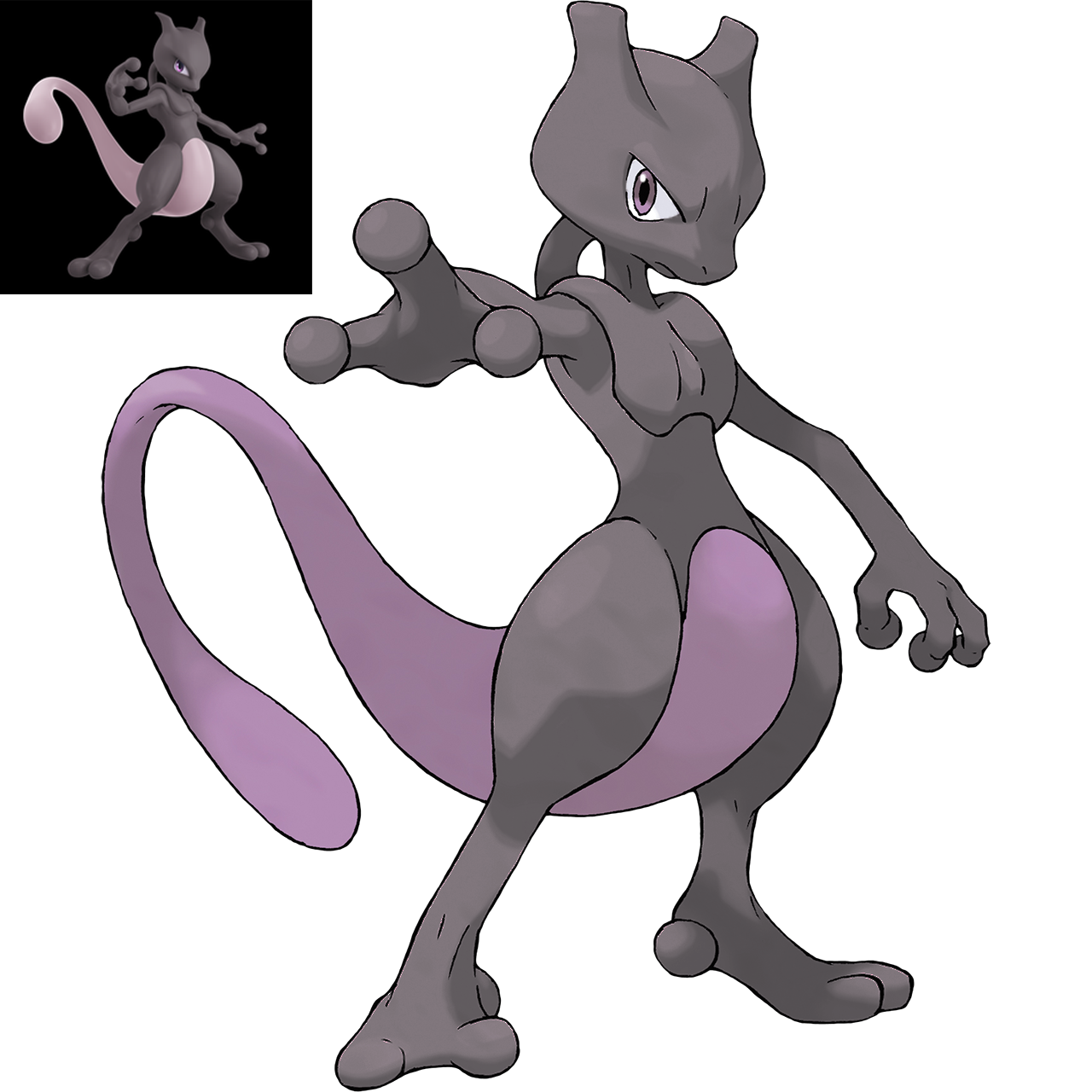 Mewtwo (Alternate Shiny) by TonOfDirt726 on DeviantArt