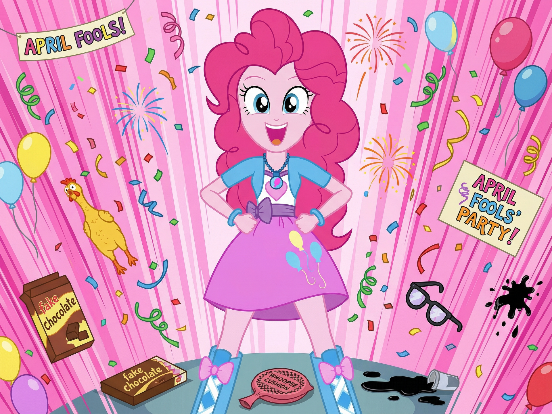 Pink April Fools Pinkie Pie's April Fools Celebration! by CMNieto on DeviantArt