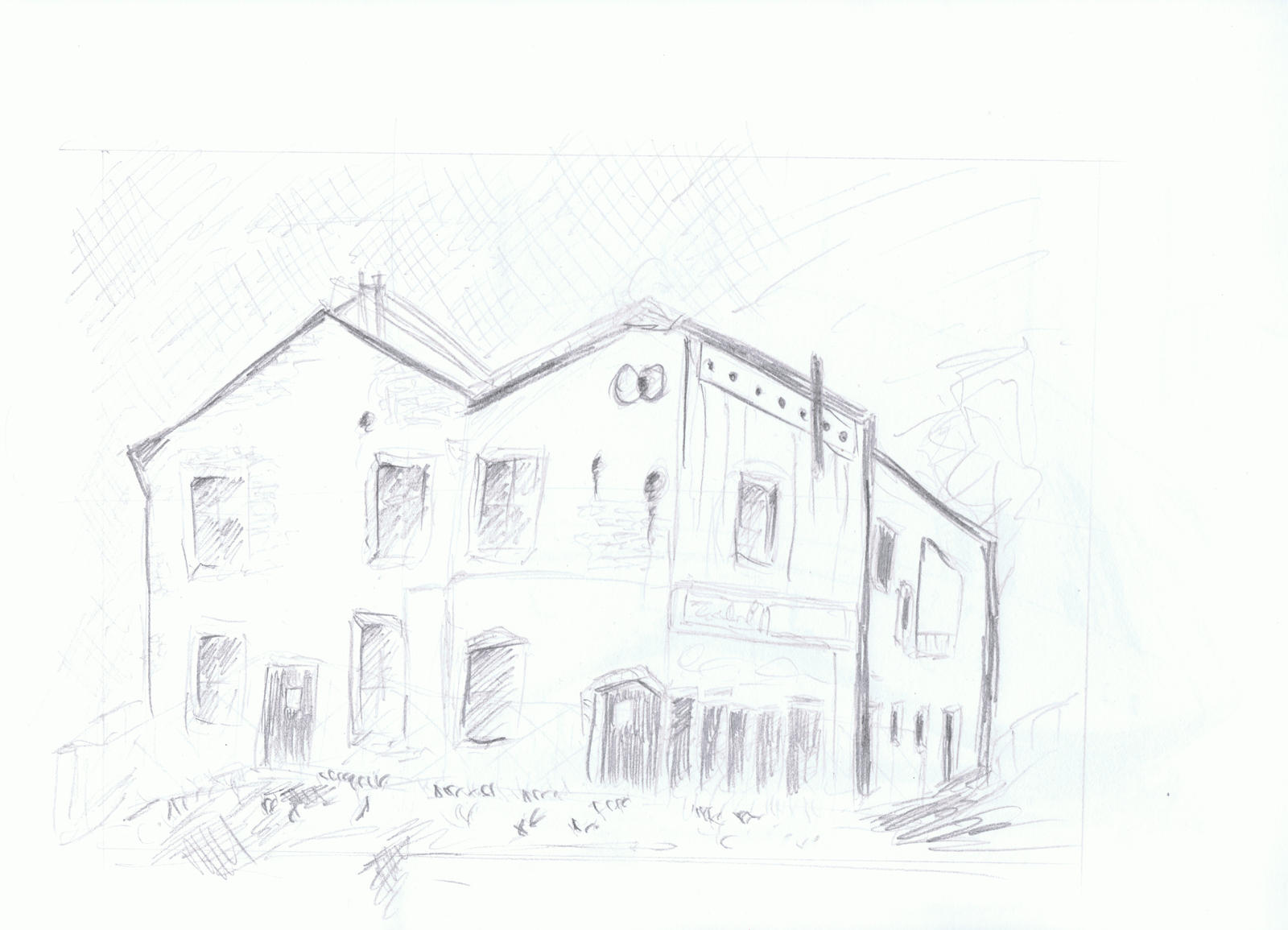 Abandoned Building Drawing by kdale93 on DeviantArt