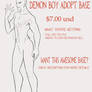 Demon Base adopt line art for sale!