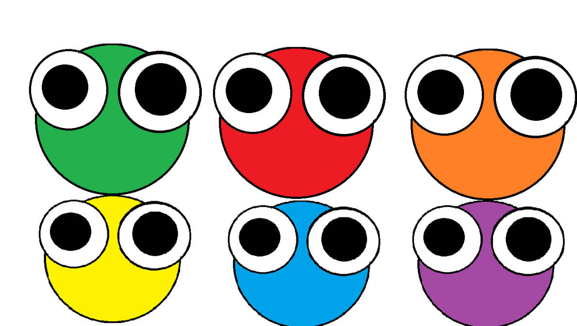 Rainbow Friends (Blue, Green, Purple And Orange) by jochusillos on