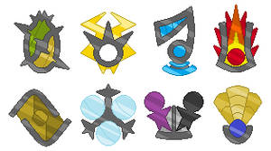 Reyu Region Gym Badges