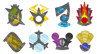 Reyu Region Gym Badges