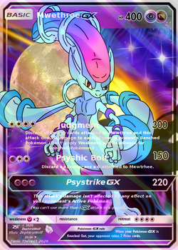 Cyber Mewtwo Z GX Pokemon Card 
