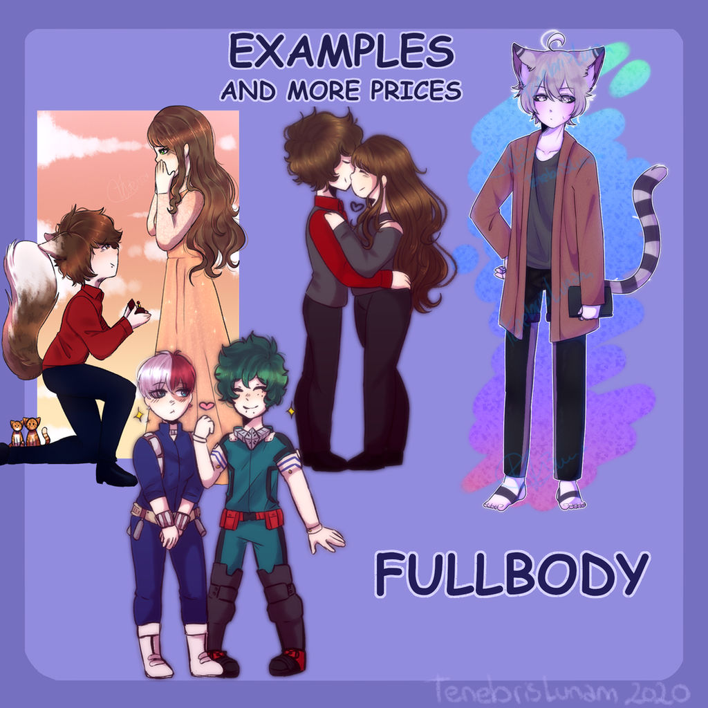 Commission examples FULLBODY by TenebrisLunam on DeviantArt