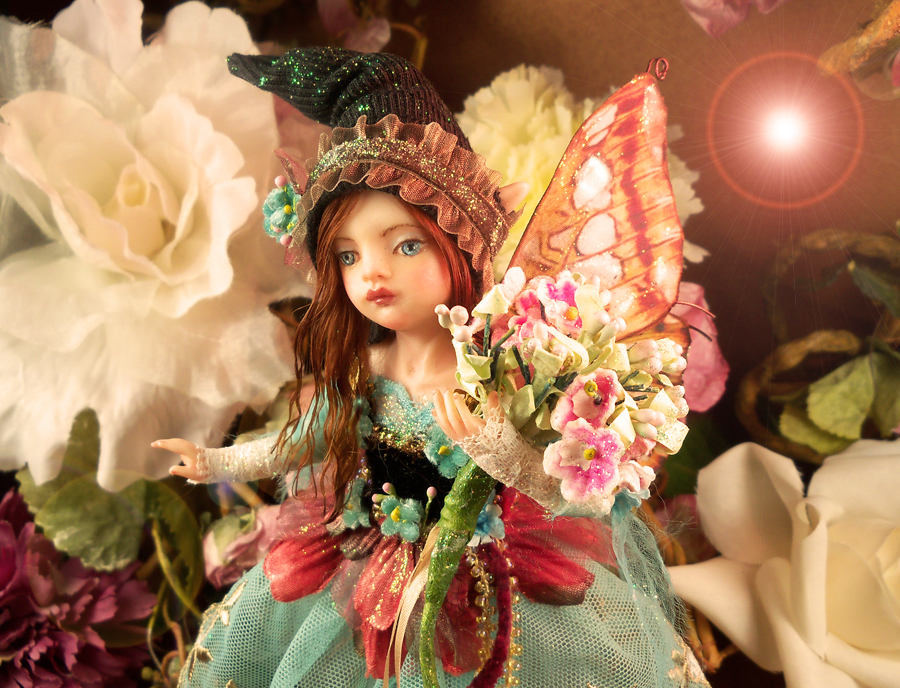 Verona Barrella OOAK Polymer Clay Art Doll - Fairy